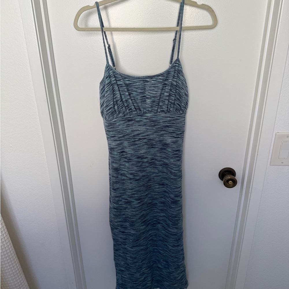 Rip Curl Teal Space-Dye Spaghetti Strap Midi Dress
